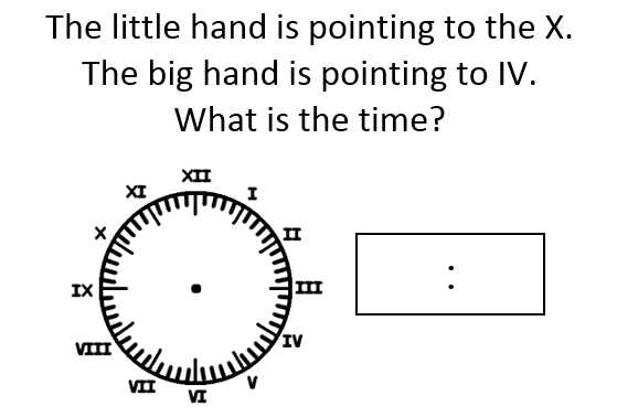 Year 3 Roman Numerals With Time