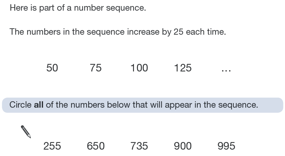 Key Stage 2 SATs Number Sequence